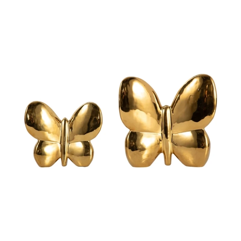 Gold Balloon Butterfly Figurine, 6 in.