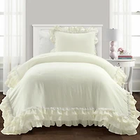 Ivory Ruffle Ella 2-pc. Twin XL Comforter Set
