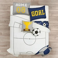 Soccer Game Reversible 5-pc. Full/Queen Quilt Set
