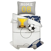 Soccer Game Reversible Kids 4-pc. Twin Quilt Set