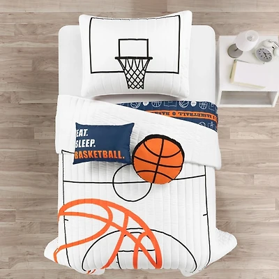 Basketball Kids 4-pc. Twin Quilt Set