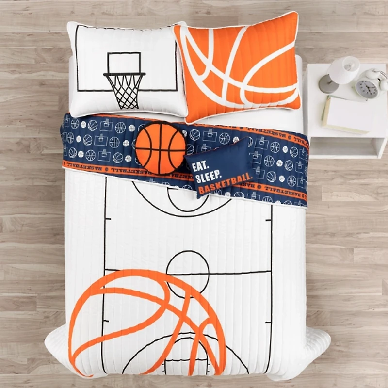 Basketball Kids 5-pc. Full/Queen Quilt Set