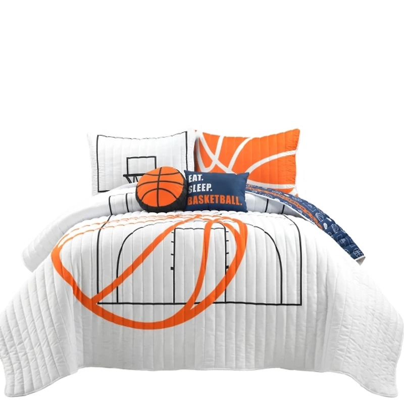 Basketball Kids 5-pc. Full/Queen Quilt Set