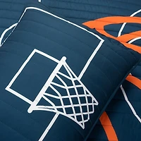 Navy Basketball Kids 4-pc. Twin Quilt Set