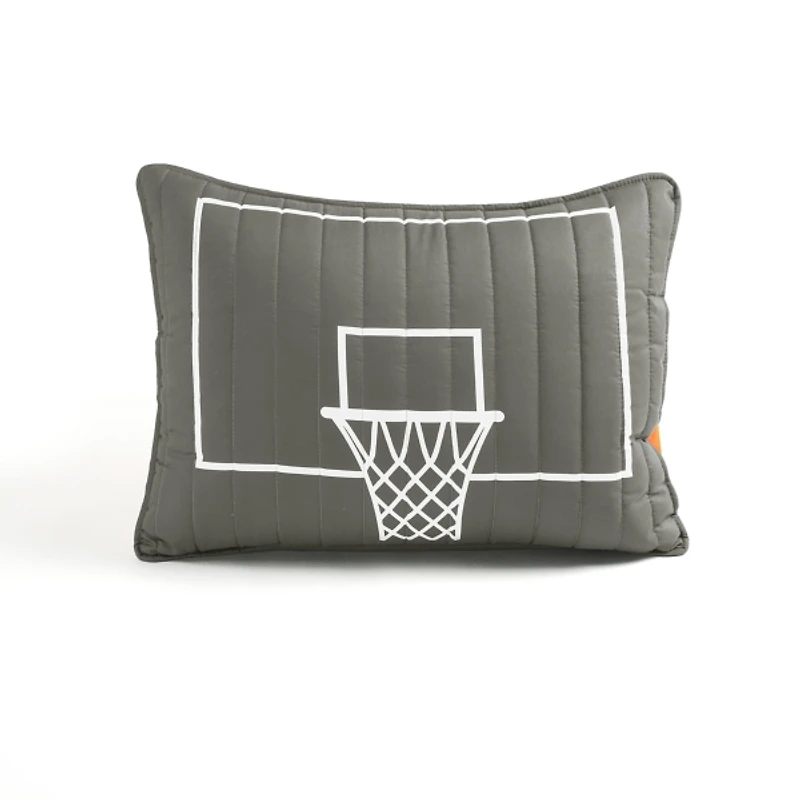 Gray Basketball Kids 4-pc. Twin Quilt Set