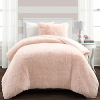 Pink Faux Fur 2-pc. Twin XL Comforter Set