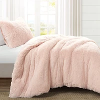 Pink Faux Fur 2-pc. Twin XL Comforter Set