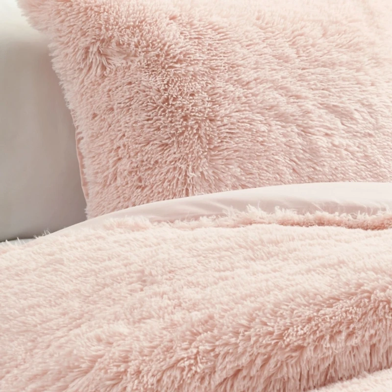 Pink Faux Fur 2-pc. Twin XL Comforter Set