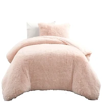 Pink Faux Fur 2-pc. Twin XL Comforter Set