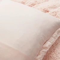 Pink Faux Fur 2-pc. Full/Queen Comforter Set