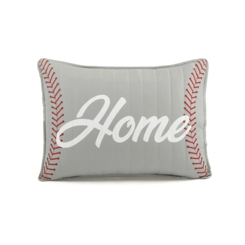 Gray and Blue Baseball Kids 4-pc. Quilt Set