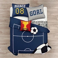 Navy Soccer Kids 5-pc. Full/Queen Quilt Set