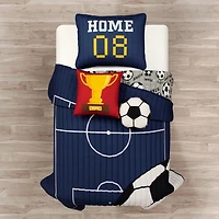 Navy Soccer Kids 4-pc. Twin Quilt Set