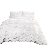 White Ruffle Kemmy 2-pc. Twin Quilt Set
