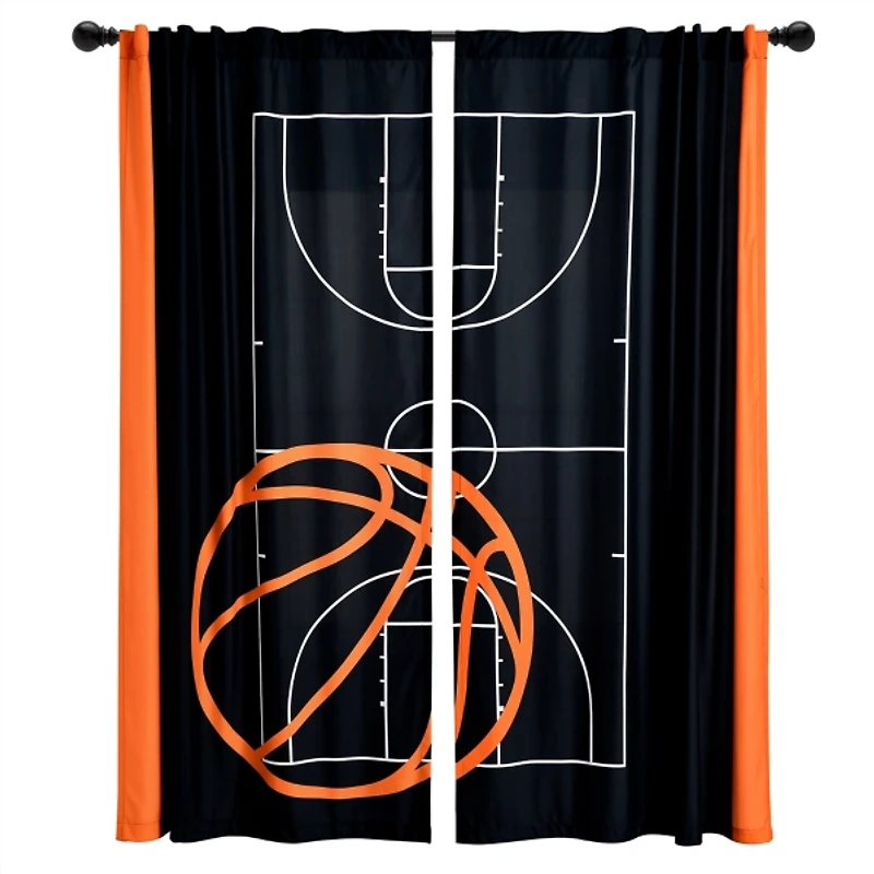 Basketball Game Curtain Panel Set, 84 in.