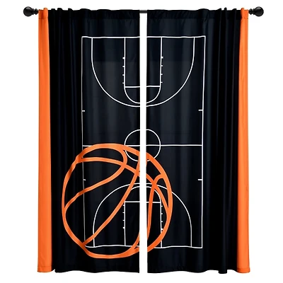 Basketball Game Curtain Panel Set, 84 in.