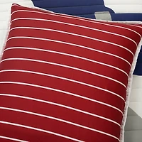 White & Red Baseball Full/Queen 5-pc. Quilt Set