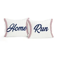 White & Red Baseball Full/Queen 5-pc. Quilt Set