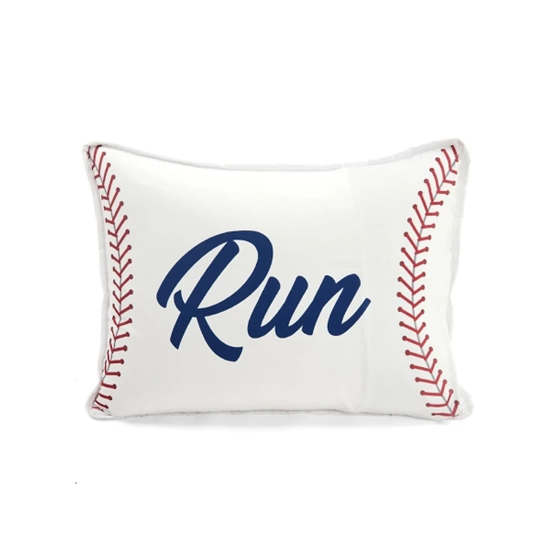 White & Red Baseball Twin 4-pc. Quilt Set