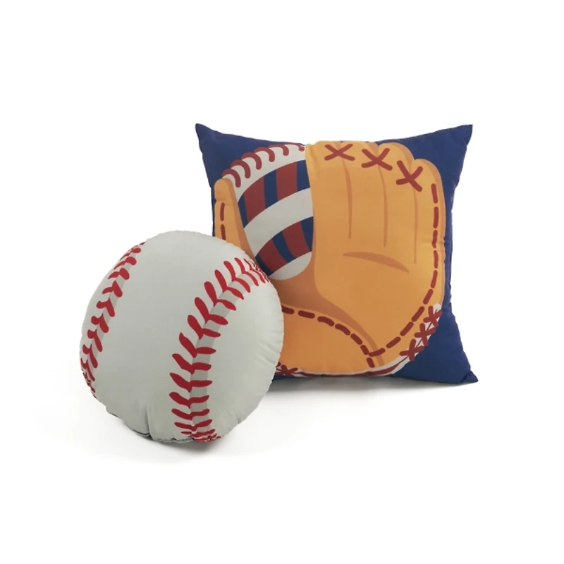 White & Red Baseball Twin 4-pc. Quilt Set