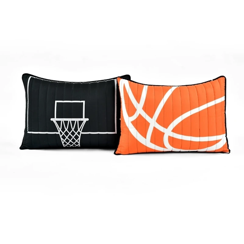 Black Basketball Full/Queen 5-pc. Quilt Set