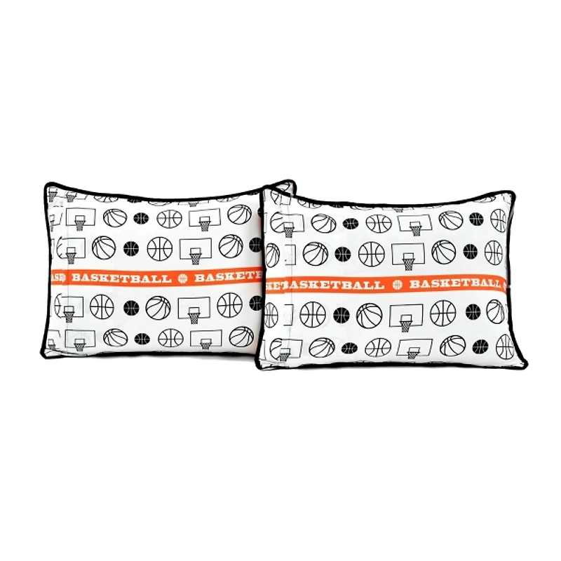 Black Basketball Full/Queen 5-pc. Quilt Set