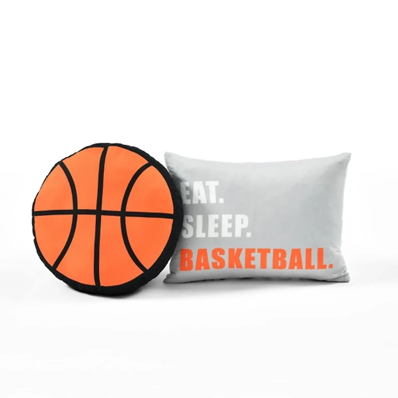 Black Basketball Full/Queen 5-pc. Quilt Set
