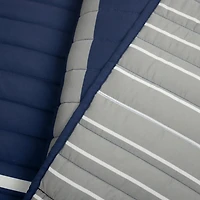 Blue & Gray Reversible 5-pc. Full/Queen Quilt Set