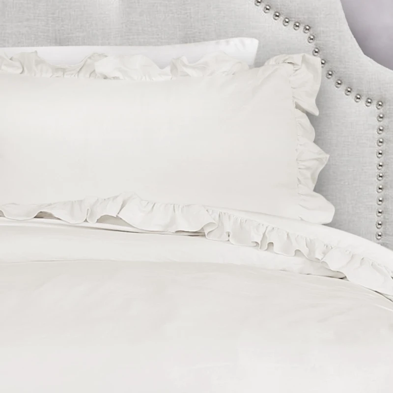 White Ruffle 2-pc. Twin XL Comforter Set