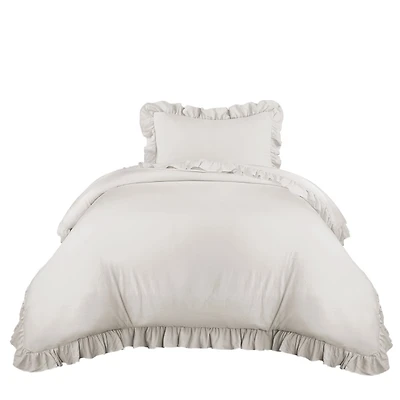 White Ruffle 2-pc. Twin XL Comforter Set