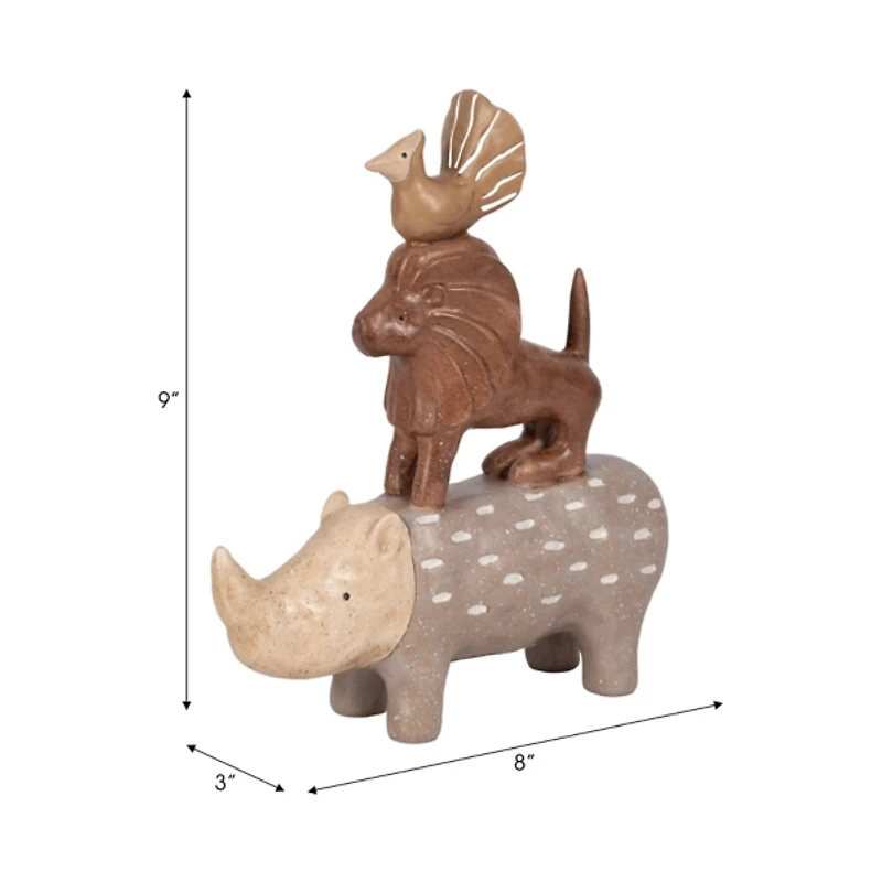 Animal Pyramid Figurine