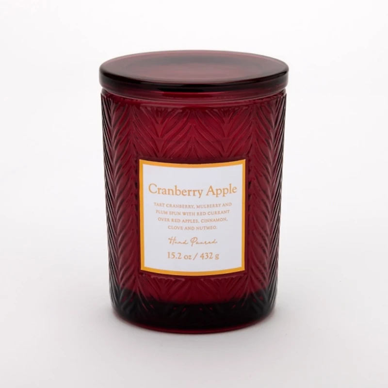 Cranberry Apple Embossed 2-Wick Jar Candle