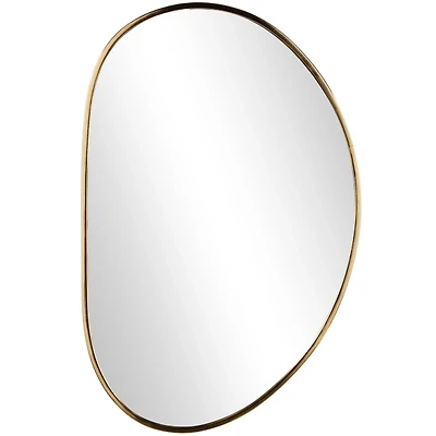 Gold Metal Organic Shape Wall Mirror