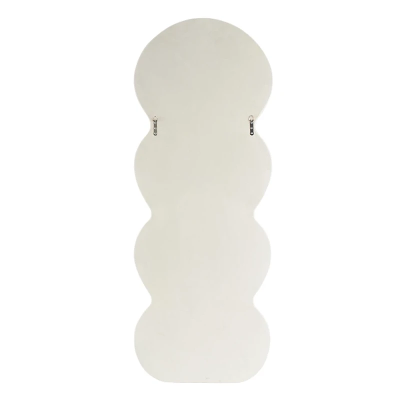 Black and White Velvet Wavy Kids Wall Mirror