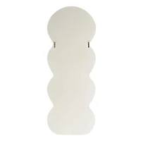 Black and White Velvet Wavy Kids Wall Mirror