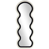 Black and White Velvet Wavy Kids Wall Mirror