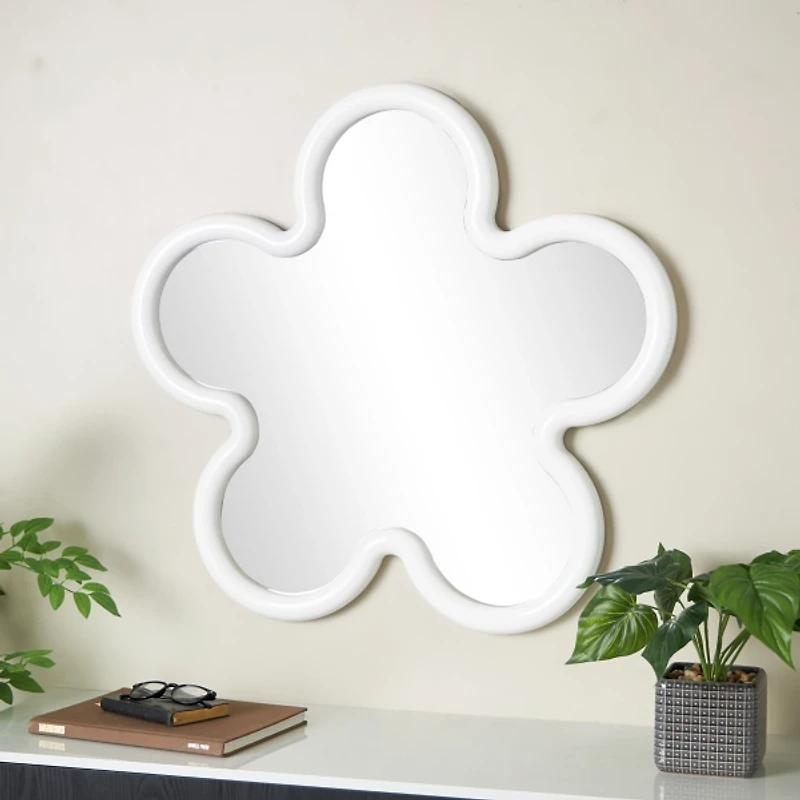 White Flower Kids Wall Mirror