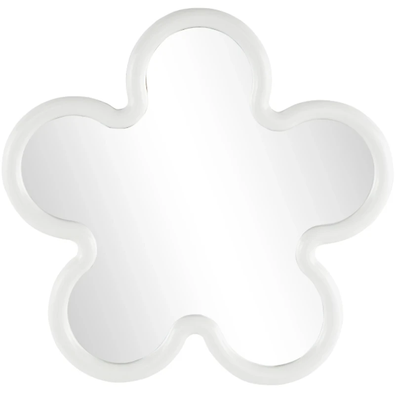 White Flower Kids Wall Mirror