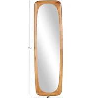Natural Wood Teddy Floor Length Wall Mirror