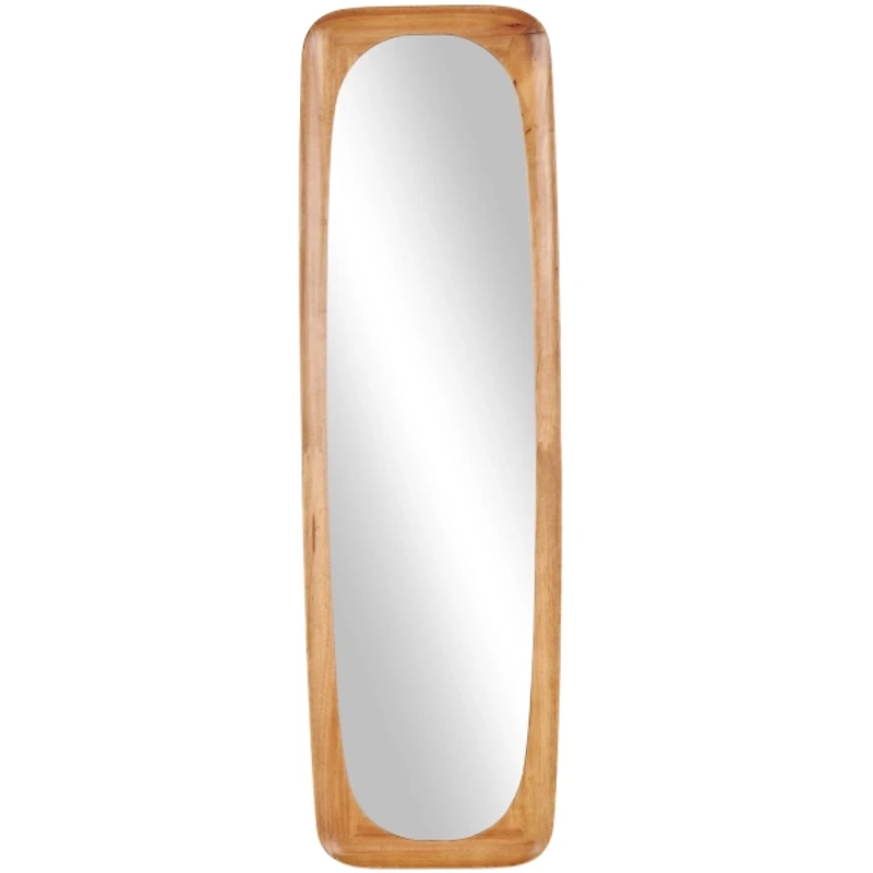 Natural Wood Teddy Floor Length Wall Mirror