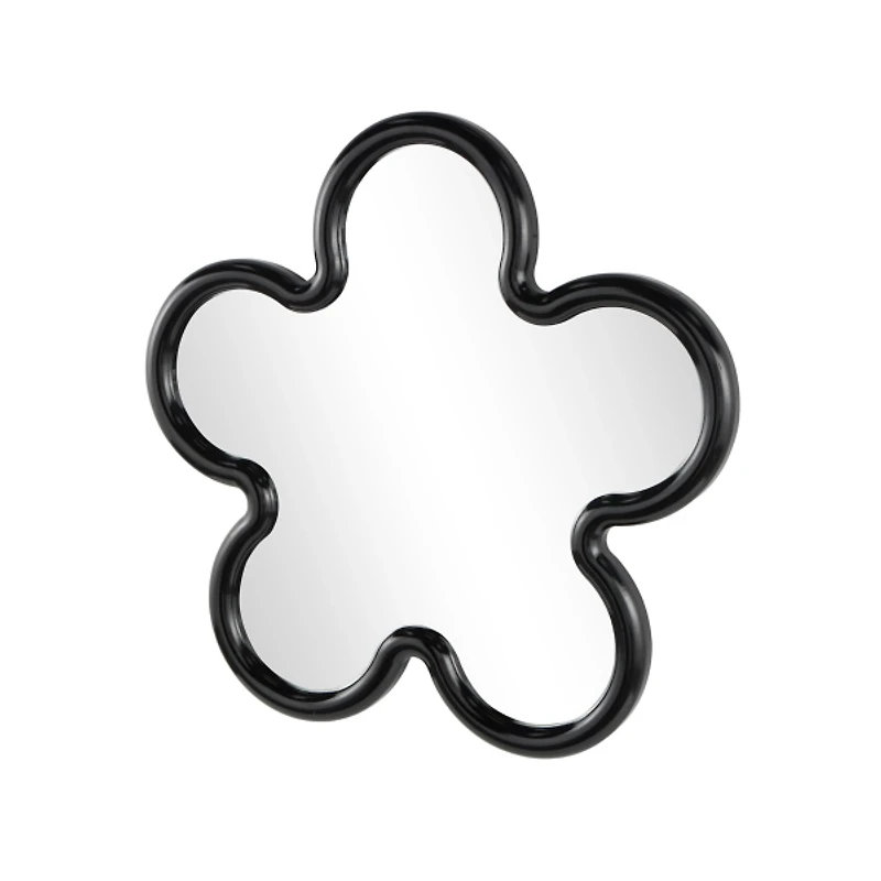 Black Flower Kids Wall Mirror