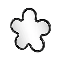 Black Flower Kids Wall Mirror