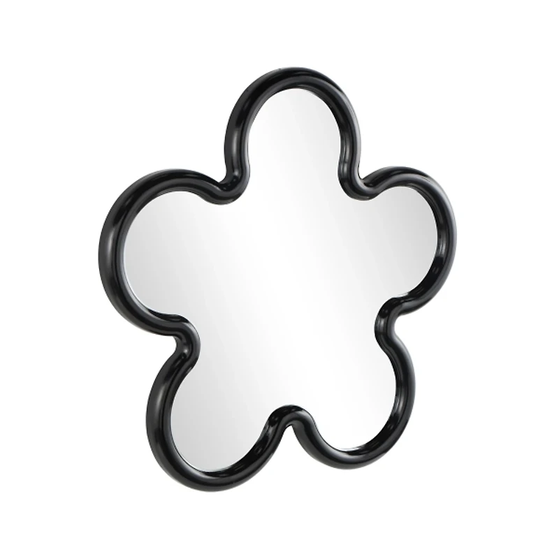 Black Flower Kids Wall Mirror