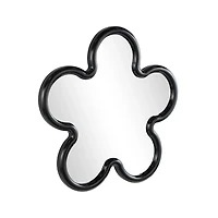Black Flower Kids Wall Mirror