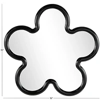Black Flower Kids Wall Mirror