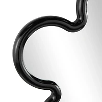 Black Flower Kids Wall Mirror