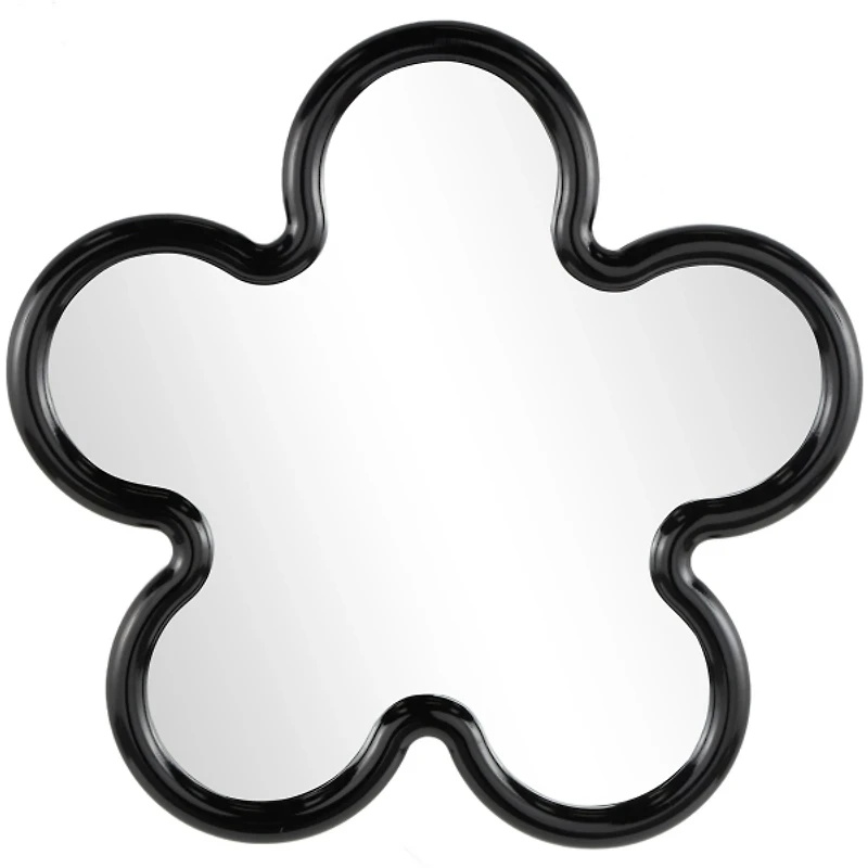 Black Flower Kids Wall Mirror