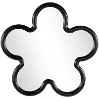 Black Flower Kids Wall Mirror