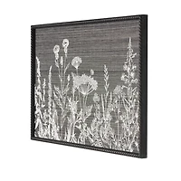 Black Floral Relief Wall Plaque