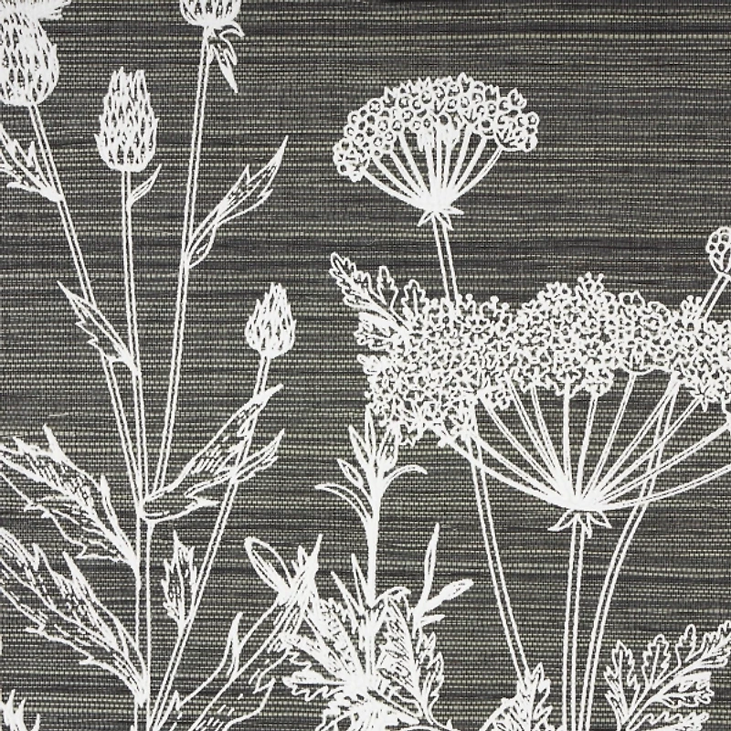 Black Floral Relief Wall Plaque